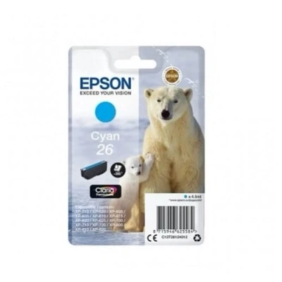 Abbildung von Epson 26 cyan tintenpatrone 4,5ml C13T26124010 original