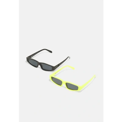 Abbildung von Urban Classics Sunglasses Lefkada Unisex 2 PACK Sonnenbrille, Herren, Größe: One Size, Neonyellow/black