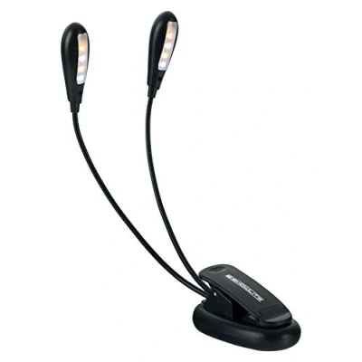 Abbildung von Showlite Notenpult Bright Light 8 Plus LED Notenpultleuchte, (Clip Leselampe, 3 tlg., Inkl. Batterien und USB Kabel), Zwei Farbtemperaturen (kaltweiß/warmweiß)