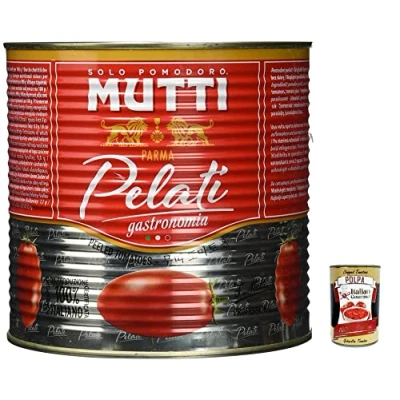 Abbildung von 6x Mutti Pelati professional Gastronomia 2,5 Kg Schältomaten + Italian Gourmet pokpa 400g