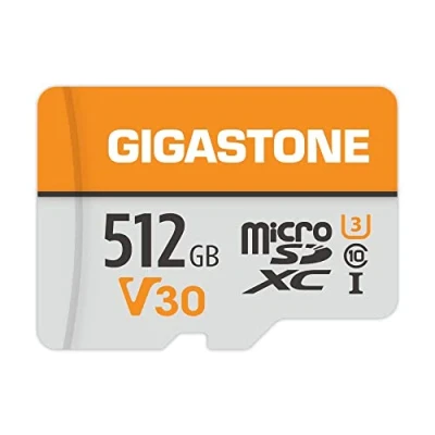 Abbildung von Gigastone 512GB MicroSDXC Speicherkarte + SD Adapter, für Kamera, PC, Laptop und Tablet, Lesegeschwindigkeit bis zu 100MB/s, 4K UHD Videoaufnahme, Micro Karte UHS I V30 Klasse 10 U3
