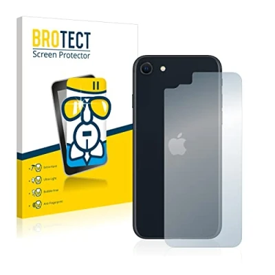 Abbildung von BROTECT Schutzglas für Apple iPhone SE 3 2022 (Rückseite) Schutzfolie Panzer Folie Glas [Extrem Kratzfest 9H, Anti Fingerprint, Ultra Transparent]