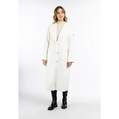 Abbildung von DREIMASTER Vintage Damen Übergangsmantel aus Wollmischung L / Off White 92% Polyester 8% Wolle