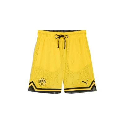 Abbildung von Puma HOOPS x Borussia Dortmund Shorts Herren Mit Plain Faster Yellow/Black/Aop Größe: 3XL