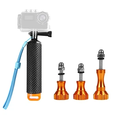 Abbildung von FAEFTY Schwimmer Handgriff Action Cam Unterwasser Handgriff, Wasserdichter Einbeinstativ mit DREI Langen Schrauben, Floating Hand Grip Tauchen Stock für GoPro Hero, Kamera