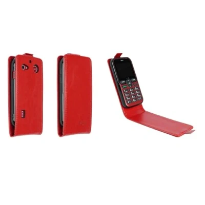 Abbildung von caseroxx Handy Hülle Flip Cover kompatibel mit Doro Leva L10 / L11, Smartphone Tasche in rot