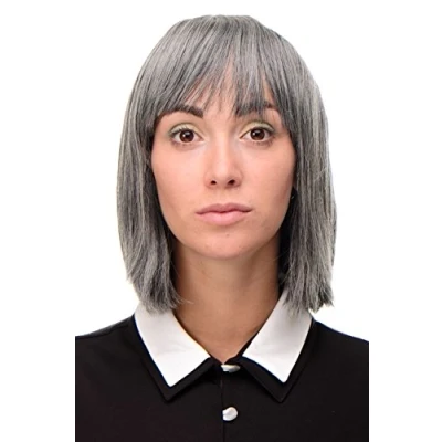Abbildung von Wig ME UP 7803 44 Sexy Perücke Page Bob Dunkelgrau Grau Braun Mix glatt Frauenperücke Bobfrisur 25 cm