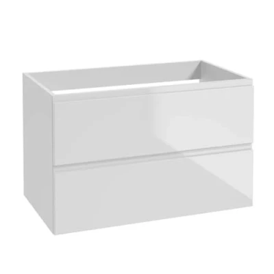 Abbildung von .Deftrans waschbeckenunterschrank hängend mit schubladen weiß 80 x 50 46 cm, waschtischunterschrank, badunterschrank waschbecken wandschrank ohne waschtischplatte