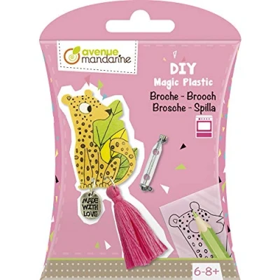 Abbildung von Avenue Mandarine KC076C DIY Box, Brosche aus Schrumpffolie zum Basteln, ideal ab 6 Jahren, 1 Box