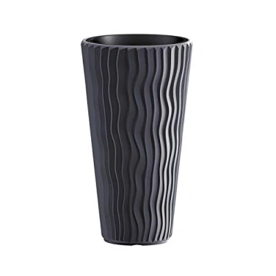 Abbildung von ZANVIC Pflanzgefäß Sandy Slim, Anthrazit, 39 cm