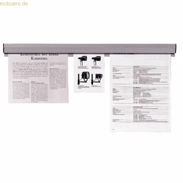 Abbildung von Franken Papierklemmschiene 31cm x 4cm grau