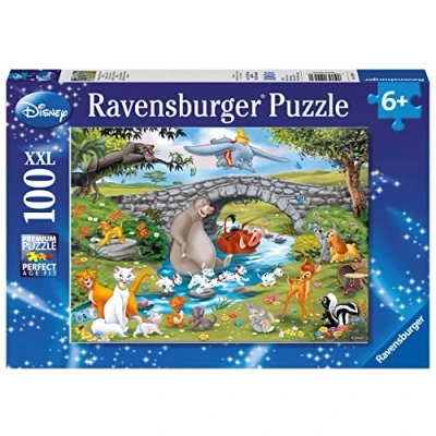 Abbildung von Ravensburger Kinderpuzzle 10947 Die Familie der Animal Friends Disney Puzzle für Kinder ab 6 Jahren, mit 100 Teilen im XXL Format