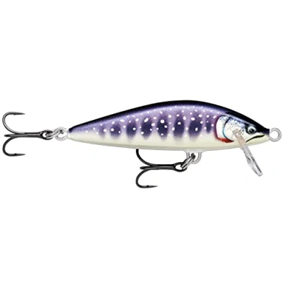 Abbildung von Rapala Angelköder Countdown Elite Angelzubehör aus Balsaholz Süßwasser Spinnköder Sinkend Lauftiefe: 0,9m Größe: 5,5cm / 5g Hergestellt in Estland Gilded Iwana
