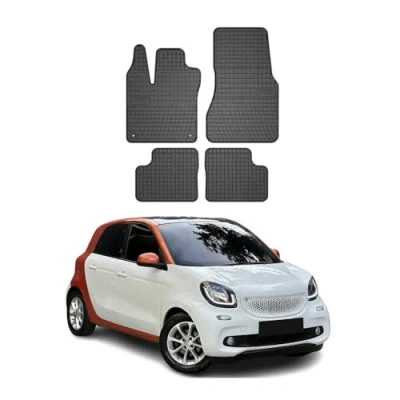 Abbildung von OMAC Gummi Fußmatten kompatibel mit Smart Forfour 2014 2020 Automatten Schwarz 4tlg