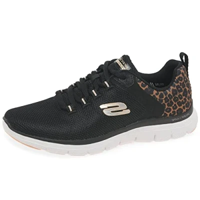 Abbildung von Skechers Flex Appeal 4.0, Damen Sneakers, Schwarz, 39,5 EU
