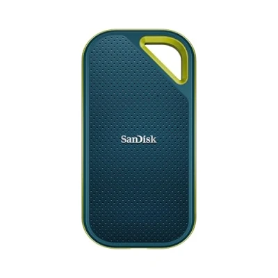 Abbildung von SanDisk Extreme PRO Portable SSD 2 TB (Externe SSD, NVMe Performance, 2,5 Zoll, 2.000 MB/s Lesen und Schreiben, AES Verschlüsselung, IP65 Wasser Staubschutz) Monterey