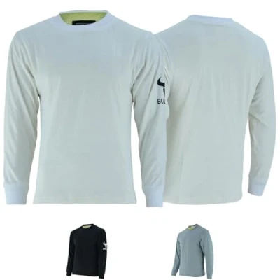 Abbildung von BULLDT Herren Schnittfeste Abriebfest Sweatshirt T Shirt Motorradhemd Biker Motorrad Hemd Futter komplett mit aramidfasern aramidgewebe 100% Sicherheitsschutz Weiß 62