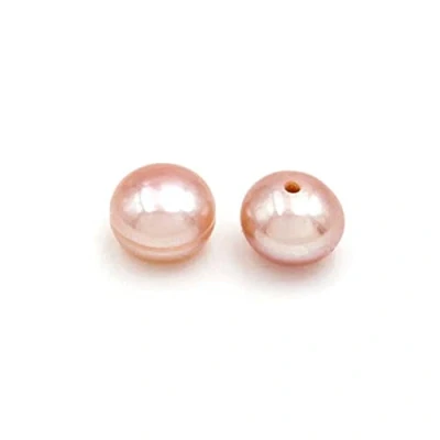 Abbildung von Vintageparts angebohrte Süßwasserzuchtperlen in rosa 7x5mm 2 Stück zum Schmuck selber basteln