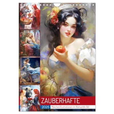 Abbildung von Zauberhafte Märchenillustrationen im Romantik Stil (Wandkalender 2025 DIN A4 hoch), CALVENDO Monatskalender