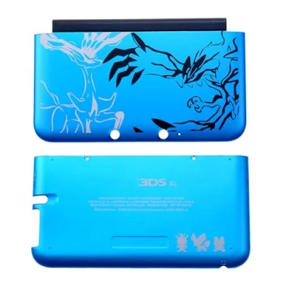 Abbildung von Limitierte 3DSXL Extra Gehäuse Shell Top/Bottom Cover Plates Saphir Ersatz, für alte Big 3DS XL/LL 3DSLL Spielkonsolen, Poket US Monsters Edition A/E Face Faceplate Blue Set