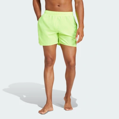 Abbildung von adidas Herren Solid CLX Short Length Swim Shorts, Lucid Lemon/Black, M