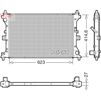 Abbildung von DENSO DRM47039 Kühler, Motorkühlung 623 429 27 SUZUKI: SX4 II S Cross, Vitara IV SUV