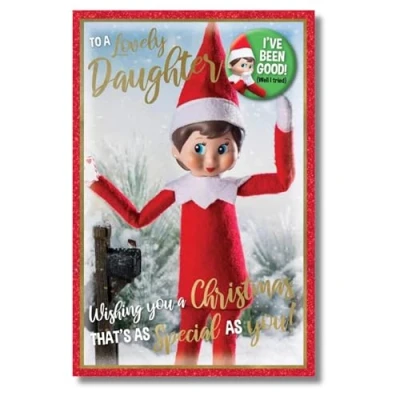 Abbildung von Offizielle Weihnachtskarte mit Aufschrift &quot;Elf On The Shelf&quot;