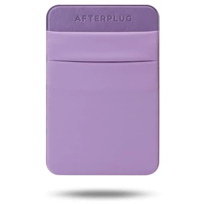 Abbildung von Afterplug 2 Pocket Klebetasche für Laptop, kompatibel mit externer SSD, Magic Mouse, USB Kabel und mehr Lila