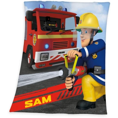 Abbildung von Kinderdecke Fleecedecke &quot;Feuerwehrmann Sam&quot;, Herding, Fleece Motiv