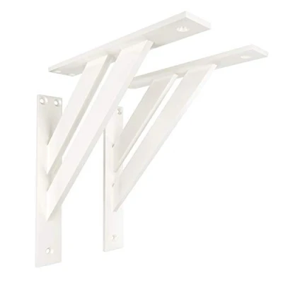 Abbildung von sossai® Wandregalhalter 2er Set FSHR Design Regalträger in Weiß, 2 tlg.