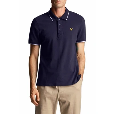 Abbildung von Lyle &amp; Scott Tipped Poloshirt, Herren, Größe: XL, Navy/white
