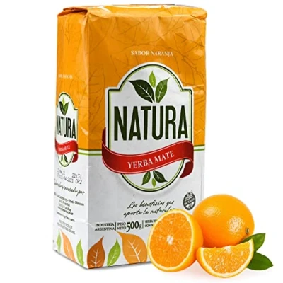Abbildung von Natura Yerba Mate Tee Orange/Naranja 500g aus Argentinien Detox und Energie Getränk