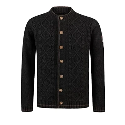 Abbildung von Stockerpoint Herren Anton Trachtenstrickjacke, anthrazit, 56