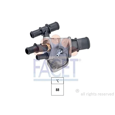 Abbildung von FACET 7.8563 Kühlwasserthermostat 88 Made in Italy OE Equivalent mit Dichtung ALFA ROMEO: 156 Sportwagon, Limousine, 166, FIAT: Multipla