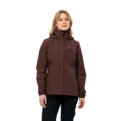 Abbildung von Jack Wolfskin Stormy Point Outdoorjacke, Damen, Größe: XS, Dark maroon