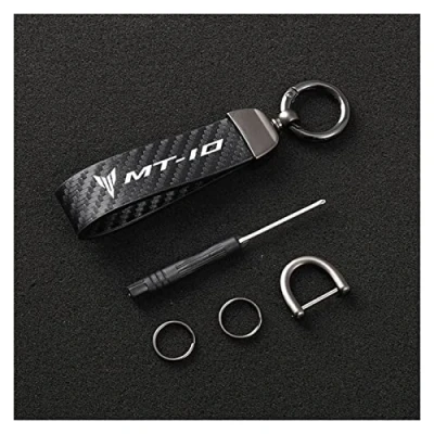 Abbildung von SXHM Motorrad Schlüsselanhänger Für Yamaha MT01 MT09 MT07 MT10 MT03 MT 09 07 10 03 Tracer 900 700 GT Schlüsselband Schlüssel Kohlefaser (Farbe : 10, Size Normal)