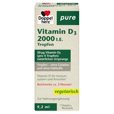 Abbildung von Doppelherz Vitamin D3 2000 I.E. pure Tropfen 9,2 ml