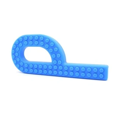 Abbildung von ARK Grabber Brick innovative Kauhilfe mit Ziegelstein Struktur, schadstofffrei, in 3 Härtegraden, sensorische Unterstützung für Kinder und Erwachsene, ergonomisches Design (fest, königsblau)