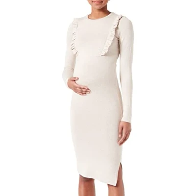 Abbildung von Noppies Damen Dress Paducah Nursing Long Sleeve Kleid, Oatmeal P807, 40 EU