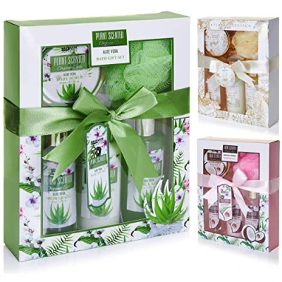 Abbildung von BRUBAKER Hautreinigungs Set Dusch und Badeset mit Aloe Vera Duft, 5 tlg., Frauen Geschenk in Sichtfensterbox, Beauty Pflegeset für Damen, Geschenkset