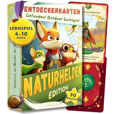 Abbildung von Entdeckerkarten ab 4 Jahren Finde es Suchspiel Lernspiel &amp; Geschenke für Kinder (4 10 Jahre) Schatzsuche Gefunden Outdoor Kreatives Spielzeug Naturforscher