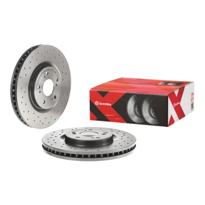 Abbildung von BREMBO 09.B269.1X Bremsscheibe 320 32 5 gelocht/innenbel. beschichtet hochgekohlt mit Schrauben HONDA: Accord 8, 8 Kombi, 9 Limousine