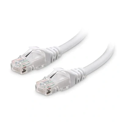 Abbildung von Cable Matters Snagless 10 Gigabit Cat 6 Lan Kabel 6m (Cat Ethernet Kabel, Wlan Lankabel Cat6) in Weiß Netzwerkkabel Meter