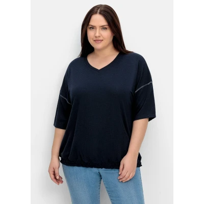 Abbildung von Sheego Bluse, Damen, Größe: 40/42, Nachtblau