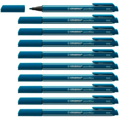 Abbildung von Filzschreiber STABILO pointMax 10er Pack türkis