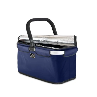 Abbildung von Genius Einkaufskorb Thermo Picknickkorb Lunchtasche, Kühltasche für Büro Camping Reisen Ausflug
