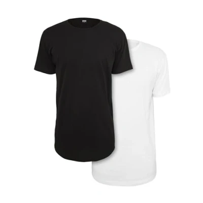 Abbildung von Urban Classics Prepack Shaped 2PACK Tshirt basic, Herren, Größe: Small, Black white