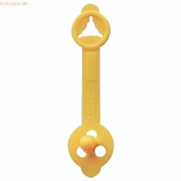 Abbildung von Laurel Briefknopf Beta aus Polyethylen, 30 x 5 mm, Beutel, gelb