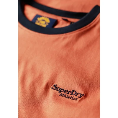 Abbildung von Superdry Essential LOGO Retro Tshirt print, Herren, Größe: XXL, Mango orange eclipse navy