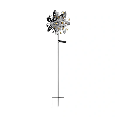 Abbildung von LED Solarleuchte 36578S, Erdspieß, silber/schwarz, Metall